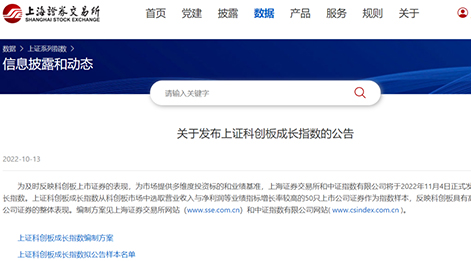 必一B-Sports股份入选上证科创板成长指数成份股